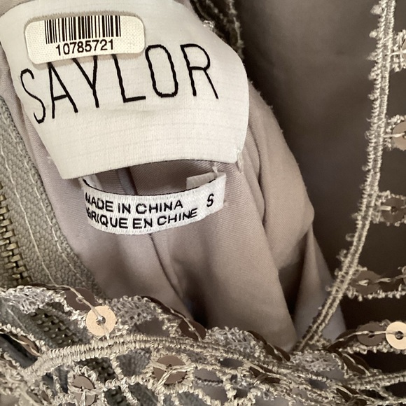 Saylor Silver Illusion Sheath Dress - Picture 3 of 4